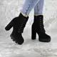 Женские зимние ботильоны на каблуке Fashion Quinn 1325 39 размер 25 см Черный