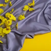 Тканина плательна атлас шовк Vanessa сіро ліловий
