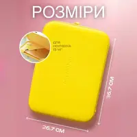 Чохол для ноутбука або планшета 14 дюймів, водонепроникний, силіконовий, протиударний на блискавці, жовтий