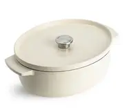 Гусятница с крышкой KitchenAid СС006062-001 30 см 5.6 л кремовая