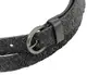 Узкий женский кожаный ремень Skipper 1276-20 черный 2 см