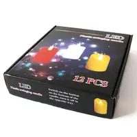 Свеча LED Живое пламя светящаяся 6х5см (молочная)