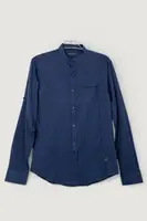 Рубашка мужская однотонная, цвет синий, 186R6919