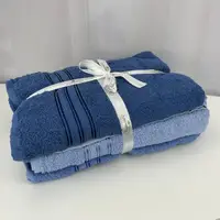 Набір махрових рушників банних Gulcan Туреччина 6320 70х140 см 3 шт синій