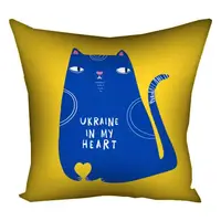 Подушка c принтом габардиновая Ukraine in my heart 50x50 (5P_22U018)