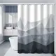 Шторка для ванной комнаты Bathlux 180 x 180 см с водоотталкивающим покрытием, белая с черным принтом