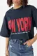 Футболка oversize з написом New York - чорний цвет, ONE SIZE