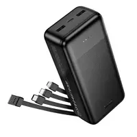 УМБ HOCO Wonderful power bank with 4 cables J163B 30000mAh |2USB/1Type-C, 2A|
