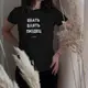 Футболка "Е*ать Б*ять Пи**ец" женская, Черный, XXL, русский