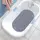 Силиконовый коврик для ванны и душа Bathlux овальной формы, нескользящий, люкс качество 69 х 35 см Серый