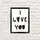 Постер в рамке I love you 15x21 см, A5 (MT5_18M029)