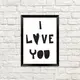 Постер в рамке I love you 15x21 см, A5 (MT5_18M029)