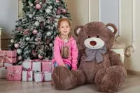 Большая мягкая игрушка мишка Yarokuz Билли 150 см Капучино