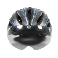 Шолом велосипедний Helmet 258 Black + Blue з регулюванням шолом для велосипедистів захисний аксесуар