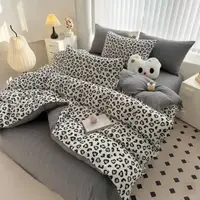 Постільна білизна двоспальне з мусліну з простирадлом на резинці Colorful Home 21203 180х220 см