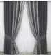 Шторы (2шт. 2.9х3м.) из ткани лен коллекции "ANZIO". Цвет темно-серый с серебристым. Код 1304ш 34-002