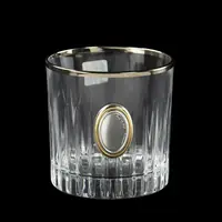 Набір для віскі "Гармонія" 7 прдметів Boss Crystal, графин, 6 келихів, платина, срібло, золото, кришталь