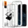 Защитное стекло Spigen для iPhone 17e/ 16e/ 14 / 13 / 13 Pro - Glas.tR AlignMaster (2 шт), Black (AGL03387)