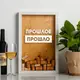 Рамка копилка "Прошлое прошло" для пробок, Белый-коричневий, русский