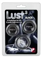 Набір ерекційних кілець Lust колір чорний