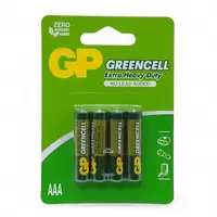 Батарейка GP Greencell 24G-UE4 сольова бл/4 R3P,  AAA , 4 штуки