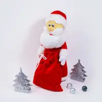 Мягкая игрушка Попелюшка Дед Мороз 43см красный (ZL4571)