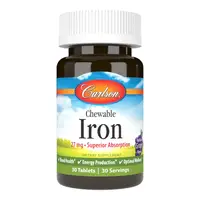 Витамины и минералы Carlson Labs Chewable Iron 27 mg, 30 таблеток