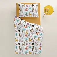 Підліткова постільна білизна з простирадлом на резинці COLORFUL ANIMALS CS2
