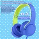 Детские проводные наушники с микрофоном Picun Q2 Blue/Green