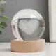 Ночник светильник 3D Хрустальный шар Д6 Сердце 13406