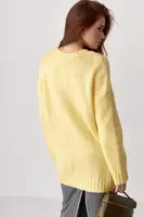 Жіночий джемпер oversize - жовтий колір, ONE SIZE
