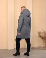 Куртка жіноча зимова сіра код П855