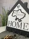 Деревянная ключница в патриотическом стиле Home Ukraine