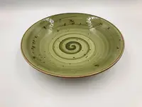 Тарелка суповая TULU spiral-green-21 21 см зеленая