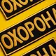 Набор шевронов 2 шт с липучкой Охрана 9х25 + 4,5х12,5 см желтый, вышитый патч нашивка шеврон