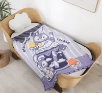 Плед детский из муслина Colorful Home 21383 120х150 см фиолетовый с белым