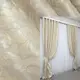 Комплект (2шт.1х2.7м) готовых штор, лен "Корона Мария". Цвет светло-серый с золотистым. Код 1268ш 31-535