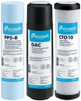 Улучшенный комплект картриджей для фильтров обратного осмоса EСosoft СHV-3E-СO