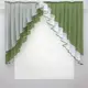 Кухонный (150х125см.) комплект на карниз 1,5м. Цвет оливковый с белым. Код 00к 59-770