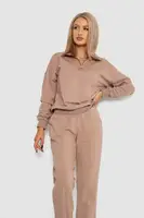 Спортивний костюм жіночий двонитка, колір бежевий, 252R002