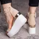 Женские босоножки Fashion Babee 2754 39 размер 25 см Бежевый