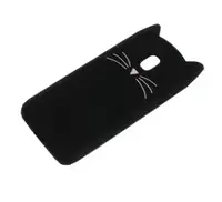 Силиконовый чехол для Samsung Galaxy J330 / J3 2017 - 3D Cat (Кот с усами), Черный