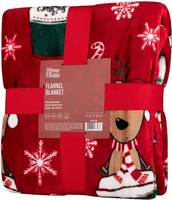 Плед Ardesto Christmas Flannel Веселі олені Червоний ART0117PB 160х200 см
