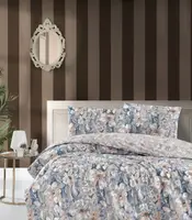 Турецкое Постельное белье First Choice Homesko Joly Blue 200х220см (Простынь на резинке)