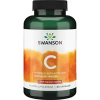Витамины и минералы Swanson Vitamin C with Rose Hips 1000 mg, 90 капсул