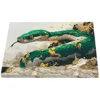 Картина по номерах з фарбами металік "Малахітова королева" 50x40 см