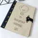 Стильный блокнот из дерева с кожаным корешком