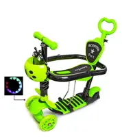 Самокат Scooter Божа корівка 5 в 1, багатофункціональний, із бортиком. Green (645151472)