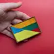 Набор шевронов 2 шт на липучке флаг Украина и Литовской Республики, Литва 5х8 см вышитый патч нашивка