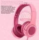 Детские проводные наушники с микрофоном Picun Q2 Rose